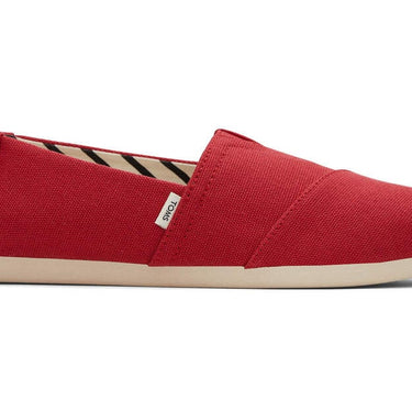 TOMS Womens Alpargata Recycled Cotton Espadrille - Red