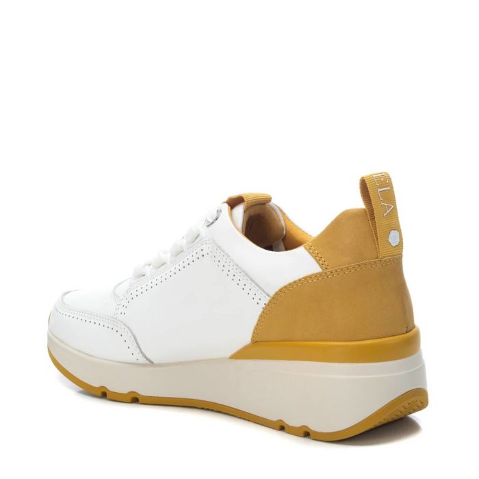 Carmela Womens Fashion Trainer - White / Yellow - The Foot Factory