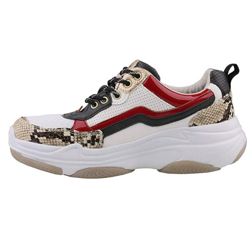 MUSTANG - WHITE/MULTI - CHUNKY TRAINERS