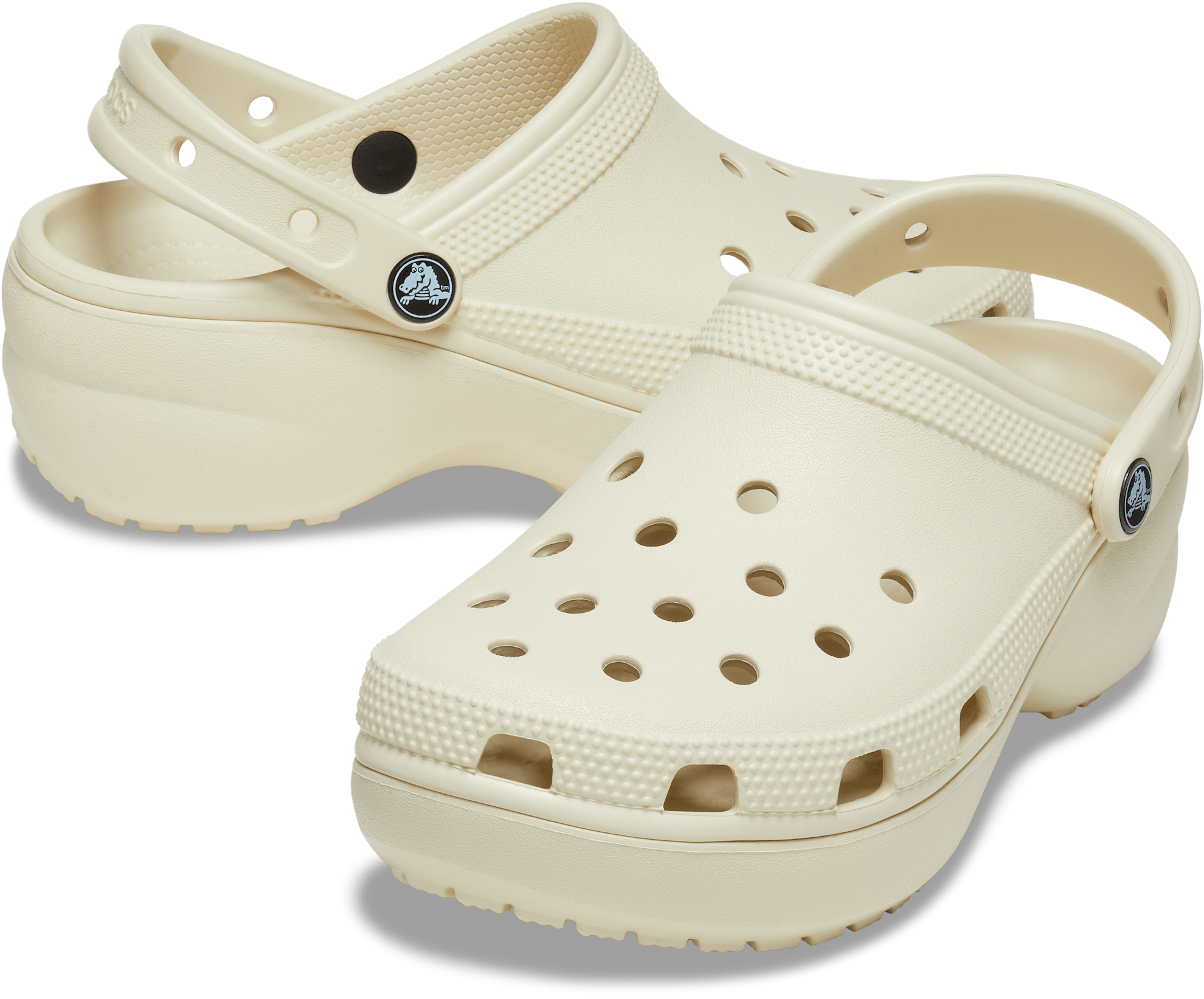 Crocs Unisex Classic Platform Clog - Bone - The Foot Factory