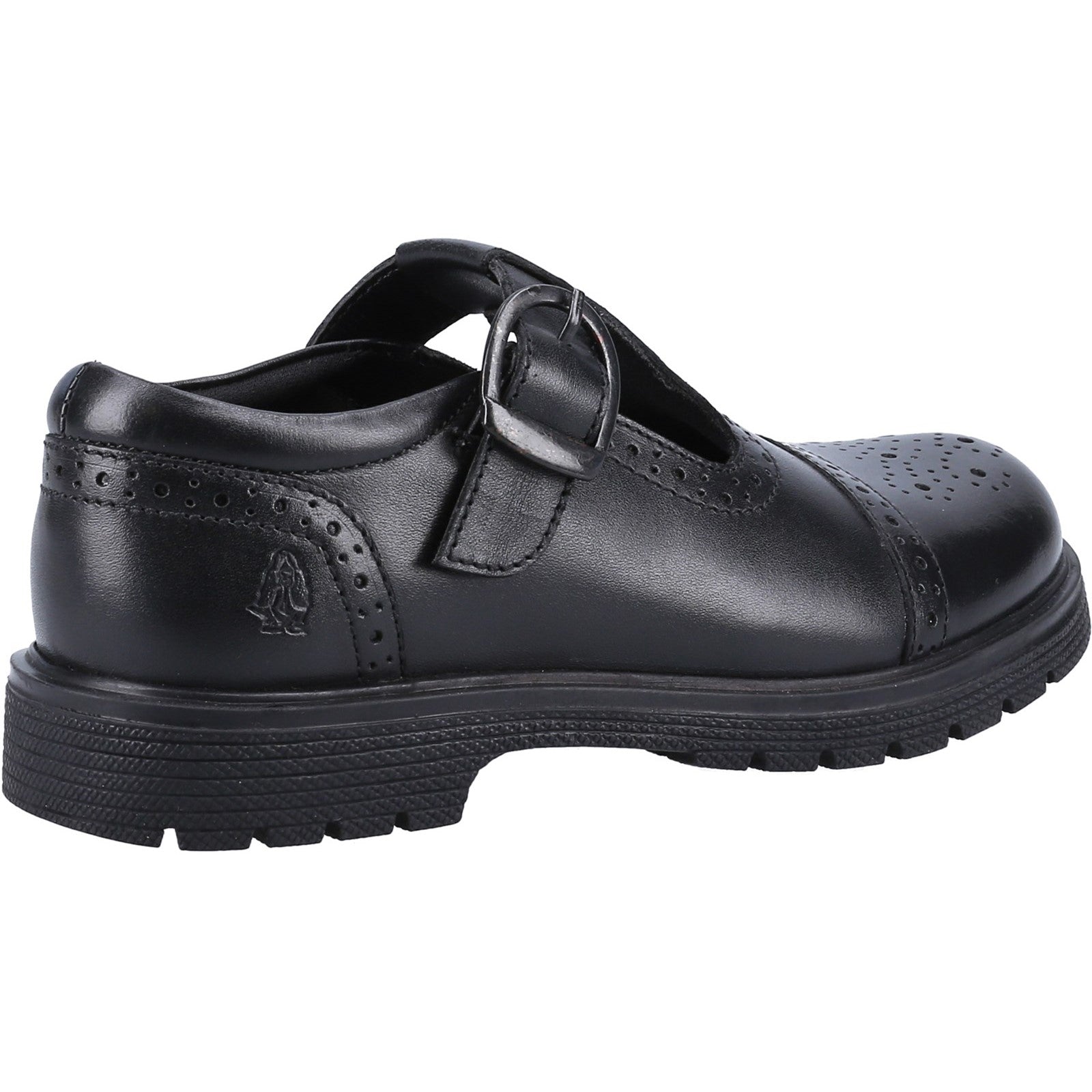 Hush Puppies Girls Paloma Leather School Shoes - Black