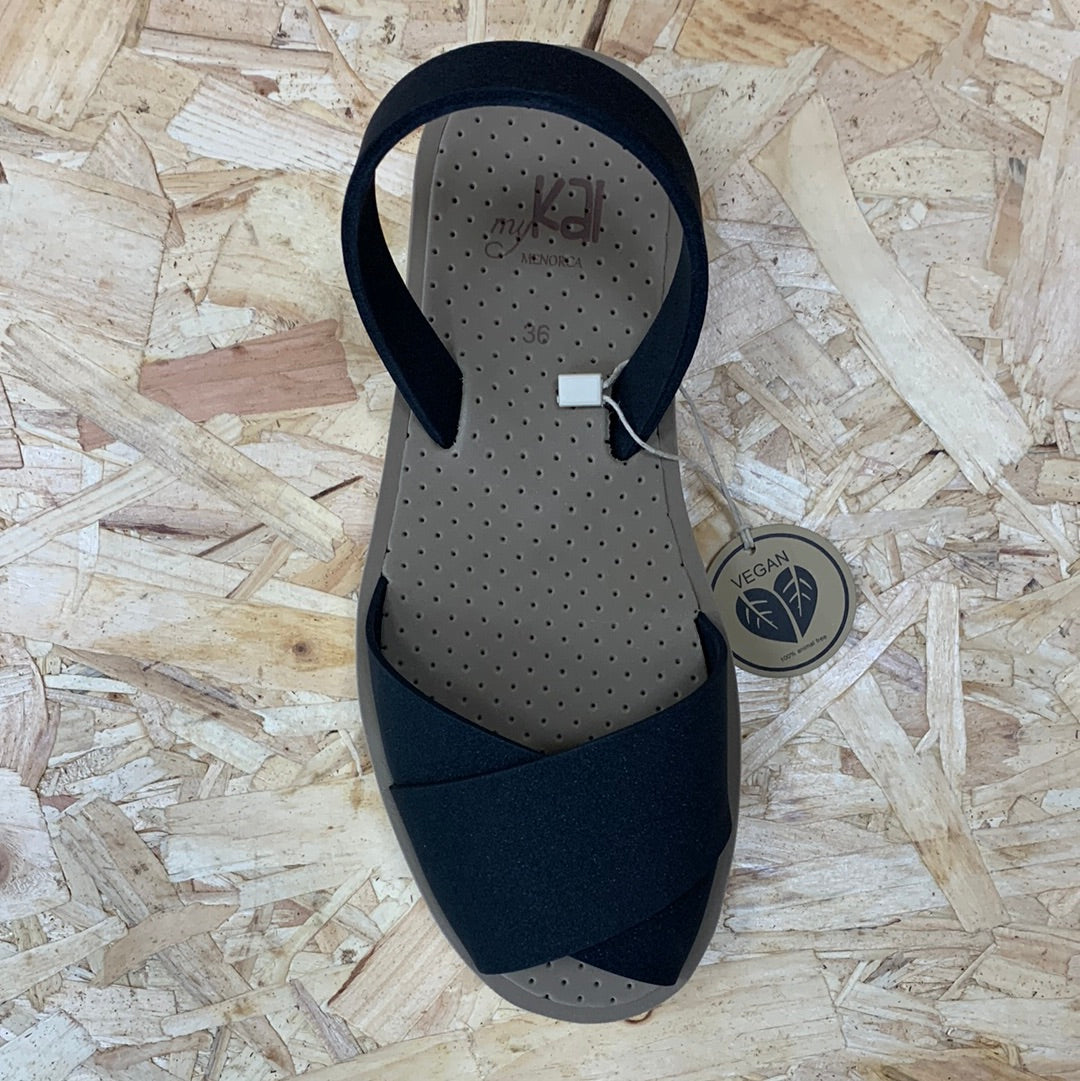 MyKai Womens Miri High Sandal - Black - The Foot Factory